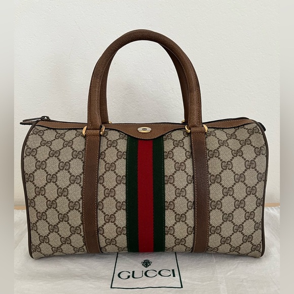 Gucci Sherry Line Boston Bag Old Version EUC Circa 1980’s Italy - Picture 17 of 17